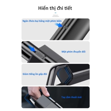 Máy hút bụi không dây công suất cao ướt và khô, mini cầm tay cho ô tô, thú cưng - Giá chỉ 169.000₫ 9