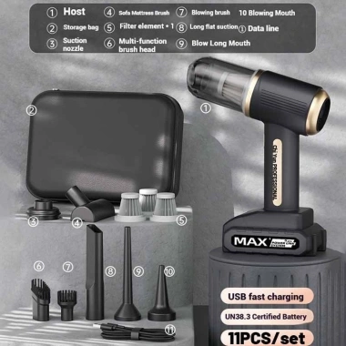 Máy hút bụi không dây đa chức năng Mini cầm tay 6.000mAh 120W giá 215.000₫ 8