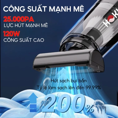 Máy Hút Bụi Không Dây DELADEP MHB03 - Lực Hút 25.000Pa, Dùng Ô Tô, Sofa, Gia Đình - 259.000đ