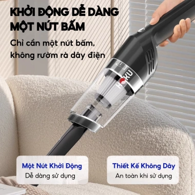 Máy Hút Bụi Không Dây DELADEP MHB03 - Lực Hút 25.000Pa, Dùng Ô Tô, Sofa, Gia Đình - 259.000đ