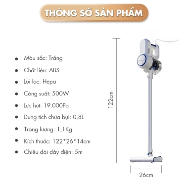 Máy hút bụi lau nhà cầm tay Rowanto RV02 2 trong 1, có dây, BH 12 tháng, chỉ 60.000₫