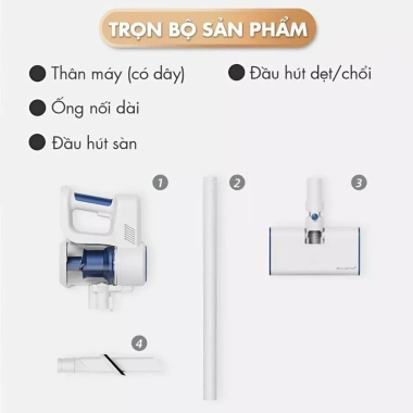 Máy hút bụi lau nhà cầm tay Rowanto RV02 2 trong 1, có dây, BH 12 tháng, chỉ 60.000₫