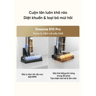 Máy hút bụi lau nhà thông minh Dreame H13 Pro – AI, pin 5.200mAh, giảm 20%