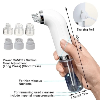 Máy hút bụi lỗ chân lông, tẩy mụn đầu đen USB – Sữa rửa mặt giảm mụn, chất lượng salon, giá 300.960₫