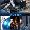 Máy hút bụi mini 2in1 thổi & hút 12.000Pa, đèn xanh báo bụi, gọn nhẹ, pin sạc 2
