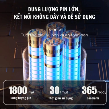 Máy Hút Bụi Mini Cầm Tay 5 Đầu Hút Thổi - Siêu Nhẹ, Làm Sạch Ô Tô & Sofa, 129k