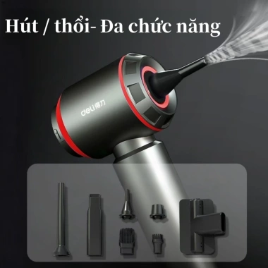 Máy Hút Bụi Mini Cầm Tay Deli Không Dây – Lực Hút Mạnh, Sạch Bàn Phím & Ô Tô 3