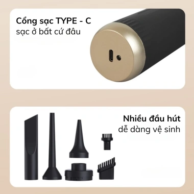 Máy hút bụi mini cầm tay không dây 5 đầu hút thổi - Dùng ô tô, sofa - Bảo hành 12 tháng - Giá 129.000₫ 9 Máy hút bụi mini cầm tay không dây 5 đầu hút thổi - Dùng ô tô, sofa - Bảo hành 12 tháng - Giá 129.000₫ 9
