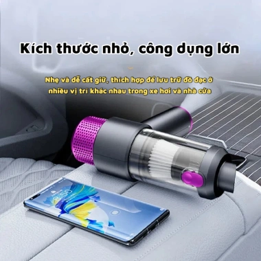Máy hút bụi mini cầm tay không dây 6.000mPa, pin sạc mạnh, làm sạch ô tô - Giá 439.200₫