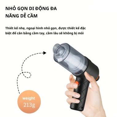 Máy hút bụi mini cầm tay không dây 6.000Pa - Sạc USB, nhỏ gọn, tiện dụng, giá 100k 7