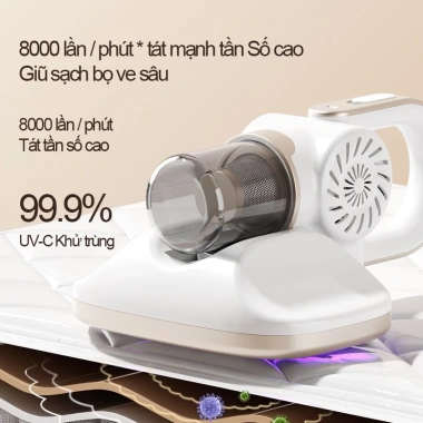 Máy hút bụi mini cầm tay không dây, diệt mạt UV, khử trùng nhanh - Giá 580.000₫