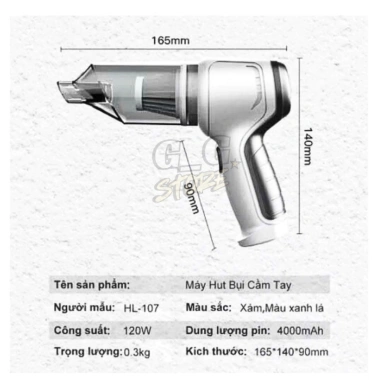 Máy Hút Bụi Mini Cầm Tay Không Dây Tamashiro 9.000Pa USB, 5 Đầu Hút - Giá 119k