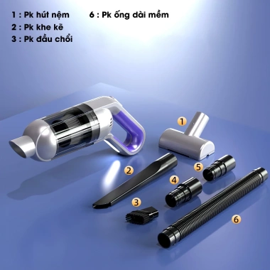 Máy hút bụi mini cầm tay SHANEN 25.000 Pa, tích hợp đèn Pin đa năng, bảo hành 12 tháng, giá 429.000 4