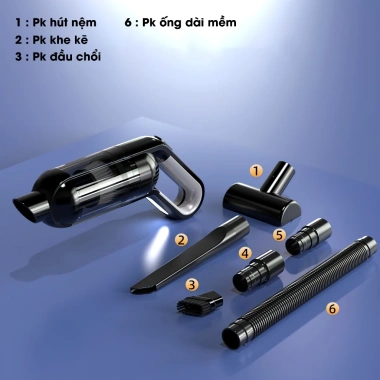Máy hút bụi mini cầm tay SHANEN 25.000 Pa, tích hợp đèn Pin đa năng, bảo hành 12 tháng, giá 429.000 5