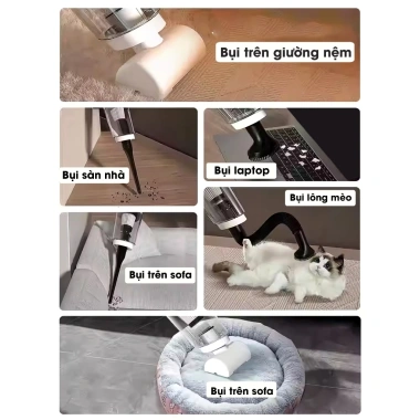 Máy hút bụi mini cầm tay SHANEN 25.000 Pa, tích hợp đèn Pin đa năng, bảo hành 12 tháng, giá 429.000 7
