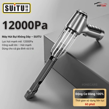 Máy Hút Bụi Mini Cầm Tay SUITU ST-6.645 - Thổi Hút Siêu Mạnh, Vệ Sinh Xe, Nhà Cửa