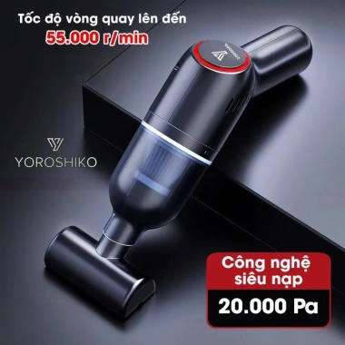 Máy hút bụi mini cầm tay Yoroshiko, lực hút 20.000 Pa, công suất 120W, dùng cho giường nệm ô tô, bảo hành 12 tháng 7