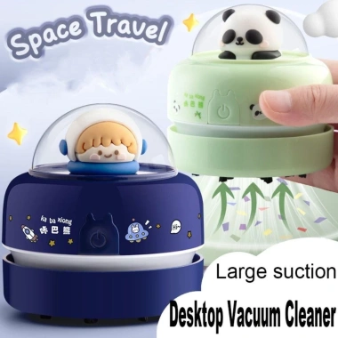 Máy hút bụi mini để bàn JQD, hoạt hình đa màu, quét bụi cao su, chỉ 89.900₫