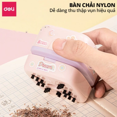 Máy Hút Bụi Mini Deli Để Bàn Cầm Tay Không Dây Nhỏ Gọn Hút Vụn Tẩy Bút Chì