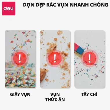 Máy Hút Bụi Mini Deli Để Bàn Cầm Tay Không Dây Nhỏ Gọn Hút Vụn Tẩy Bút Chì