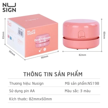 Máy Hút Bụi Mini Deli x Nusign Cao Cấp – Nhỏ Gọn Tiện Lợi, Đa Năng Hút Sạch, Tẩy Vụn Bút Chì, Phù Hợp Học – 186k