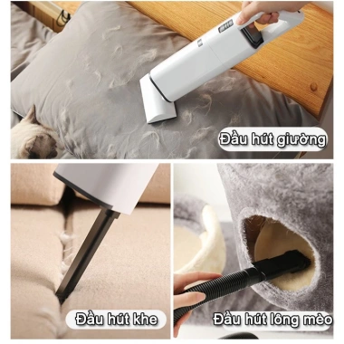 Máy Hút Bụi Mini Không Dây AIKESI 8.001 - Đa Năng Cho Ô Tô, Nhà, Giường Nệm, Giá 450k