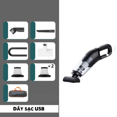 Máy Hút Bụi Mini Không Dây AIKESI 8.001 - Đa Năng Cho Ô Tô, Nhà, Giường Nệm, Giá 450k