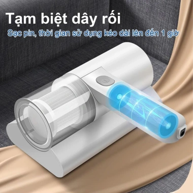 Máy Hút Bụi Mini UV Diệt Khuẩn Cầm Tay - Vệ Sinh Chăn Gối, Nệm, Lông Tóc 131k