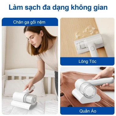 Máy Hút Bụi Mini UV Diệt Khuẩn Cầm Tay - Vệ Sinh Chăn Gối, Nệm, Lông Tóc 131k