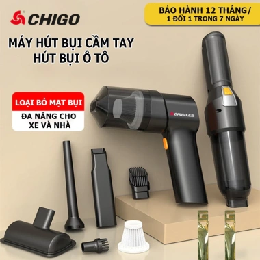 Máy hút bụi ô tô cầm tay Chigo mini không dây - Lực hút mạnh, sạch nhanh 2