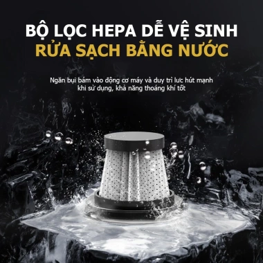 Máy hút bụi ô tô cầm tay Chigo mini không dây - Lực hút mạnh, sạch nhanh 5