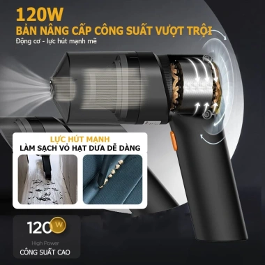 Máy hút bụi ô tô cầm tay Chigo mini không dây - Lực hút mạnh, sạch nhanh 6