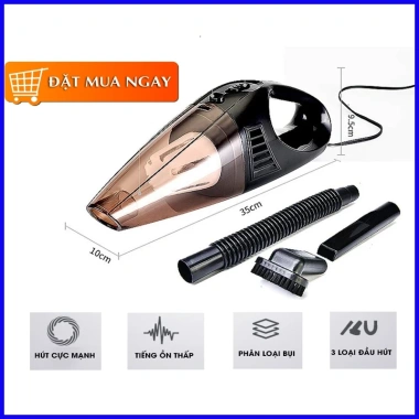 Máy hút bụi ô tô cầm tay công suất lớn, hút mạnh, bảo hành 24 tháng - 225.000₫
