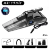 Máy hút bụi ô tô đa năng 4 trong 1 cao cấp: hút bụi, bơm lốp, đo áp suất, đèn pin 12-24V 4
