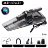 Máy hút bụi ô tô đa năng 4 trong 1 cao cấp: hút bụi, bơm lốp, đo áp suất, đèn pin 12-24V 9
