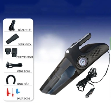 Máy hút bụi ô tô đa năng 4 trong 1 cao cấp: hút bụi, bơm lốp, đo áp suất, đèn pin 12-24V 10 Máy hút bụi ô tô đa năng 4 trong 1 cao cấp: hút bụi, bơm lốp, đo áp suất, đèn pin 12-24V 10