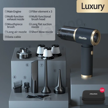 Máy hút bụi ô tô Itutn ZX-106 không dây, hút & thổi Hypa 5KPa 4.000mAh, di động, giá 429.000₫ 9