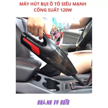 Máy hút bụi ô tô không dây 12V 120W mini, cầm tay, tặng 5 đầu cắm - Giá 220.000đ 5