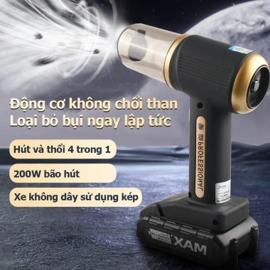 Máy hút bụi ô tô không dây mini, di động sạc lại, giá ưu đãi 278.750₫