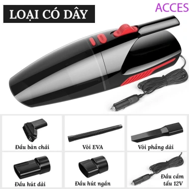 Máy hút bụi ô tô mini 12V cắm tẩu - BH 1 đổi 1, giá ưu đãi 238.000 VND