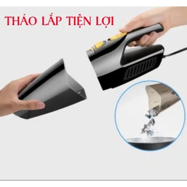 Máy hút bụi ô tô mini cầm tay 120W có dây cắm tẩu - Bảo hành 1 năm, giá 219k