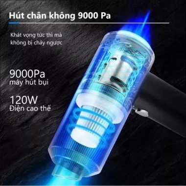 Máy hút bụi ô tô mini cầm tay đa năng không dây tiện lợi, giá chỉ 52.500₫ 7