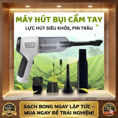 Máy hút bụi ô tô mini cầm tay đa năng không dây tiện lợi, giá chỉ 52.500₫ 8