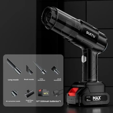 Máy hút bụi ô tô Suitu 18.000Pa mini cầm tay không dây, hút mạnh, bảo hành, giá 259.000₫