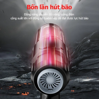 Máy hút bụi ô tô Suitu 18.000Pa mini cầm tay không dây, hút mạnh, bảo hành, giá 259.000₫