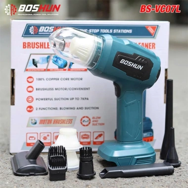 Máy hút bụi ô tô và bàn làm việc BOSHUN BS-VC07L 2 trong 1 Thổi Hút, Chân Pin Phổ Thông - Giá ưu đãi 269k 5