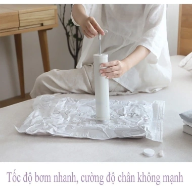 Máy hút chân không quần áo túi zip - Bơm điện nhỏ gọn, hút nhanh, tiết kiệm thời gian 2