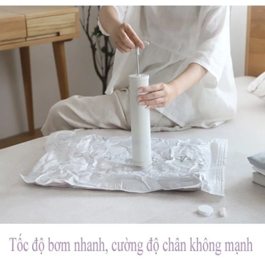 Máy hút chân không quần áo VTB Shop - Túi zip mini, bơm điện nhỏ gọn, hút nhanh, tiết kiệm thời gian - Giá 20k 3 Máy hút chân không quần áo VTB Shop - Túi zip mini, bơm điện nhỏ gọn, hút nhanh, tiết kiệm thời gian - Giá 20k 3