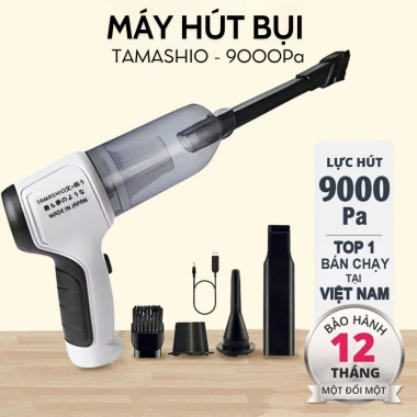 Máy Hút Hụi Cầm Tay TAMASHIO Không Dây 6 Đầu Hút, Làm Sạch Ô Tô & Lông Thú Cưng