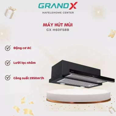 Máy hút mùi âm tủ GrandX GX H60F58B - Thiết kế hiện đại, tiết kiệm năng lượng, giảm giá 22%